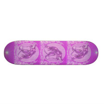 Rosa Unicorns Skateboard Deck