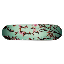 Rosa vår blommor skate board deck