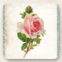 Rosa Victorian och damast Dryck Underlägg
