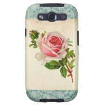 Rosa Victorian och damast Samsung Galaxy S3 Fodraler