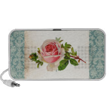 Rosa Victorian och damast Högtalare Att Ta Med Sig