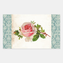 Rosa Victorian och damast Klistermärken