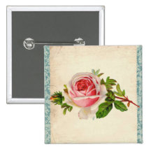Rosa Victorian och damast Knappar