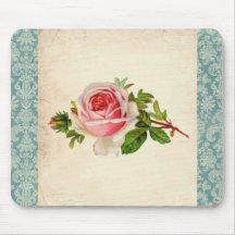 Rosa Victorian och damast Mus Mattor