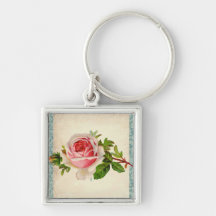 Rosa Victorian och damast Nyckelringar