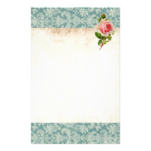 Rosa Victorian och damast Personligt Brevpapper