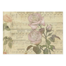 Rosa vintage och uppsättning för musikställningbrö visitkort mallar