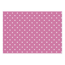 Rosa vitpolka dots visitkort mall