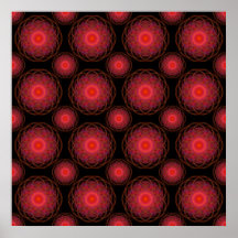 Rosa Wispy Hippy Mandala Posters