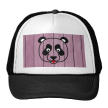 Rosa Wood Pandaansikte Trucker Kepsar