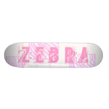 Rosa zebra tryck, djur modell skate deck