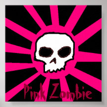 Rosa Zombieaffisch
