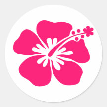 rosaaloha blomma klistermärke