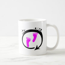 Rosababyfotspår Kaffe Kopp