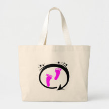 Rosababyfotspår Tote Bag