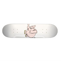 Rosabebiselefant graphic.png skateboard deck