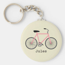 Rosacykel Keychain Nyckel Ring