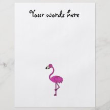 Rosaglitterflamingo Personliga Flygblad