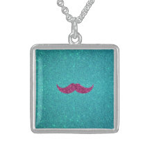 Rosaglittermustasch Personliga Halsband