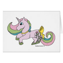 Rosenknopp Unicornfödelsedagkortet