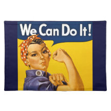 Rosie riveteren kan vi göra den vintage bordtabletter