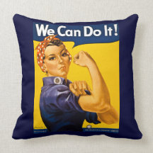 Rosie riveteren kan vi göra den vintage kudde