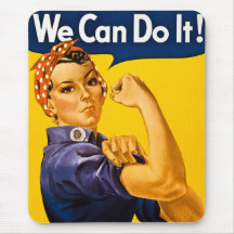 Rosie riveteren kan vi göra den vintage mus mattor
