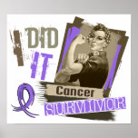 Rosie Sepia gjorde jag den Hodgkins Lymphoma.png Print