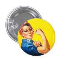 Rosie som riveteren knäppas knappar med nål