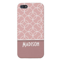 Rosor; Mauve cirklar iPhone 5 Hud