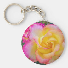 Rosor och gul ros Keychain Nyckel Ringar