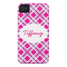 Rosor och marinpläd iPhone 4 Case-Mate cases