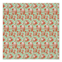 Rosor och turkosvintageblommigt konstfoto