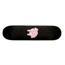 Rosor sömnig elefanten. Cartoon. Skate Decks