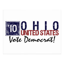 Rösta demokraten i 2010 - vintage Ohio Vykort