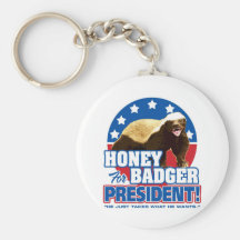 Rösta honey badger för president nyckelringar