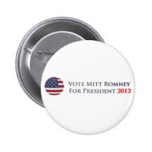 Rösta Mitt Romney för presidenten 2012 Knappar
