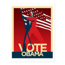 Rösta Obama Vykort