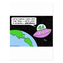 roswell georgia för utomjordingarsaucerland vykort