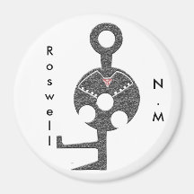 Roswell N.M-logotyp Kylskåpsnagnet