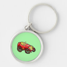Rotes altes Auto Schlüsselanhänger