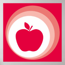 rött äpple affischer