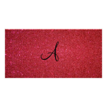 Rött glitter fotokort