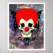 Rött hår för Herr clown Posters