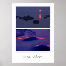 Rött larma print