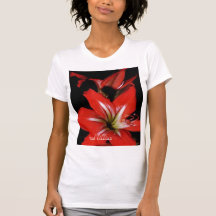 Rött-lillies t-skjorta t-shirt