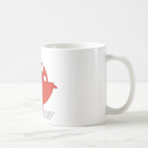 Rött monster kaffe mugg