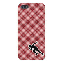 Rött plädspring iPhone 5 fodraler