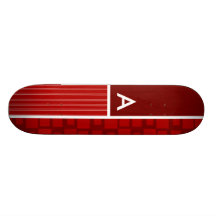Rött Retro kvadrerar Skateboard