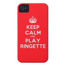 Rött Ringette IPhone 4 fodral - "behållalugn" -